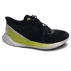 Lululemon Blissfeel Black/Electric Lemon Mesh Lace-Up Running Shoes Size 9.5